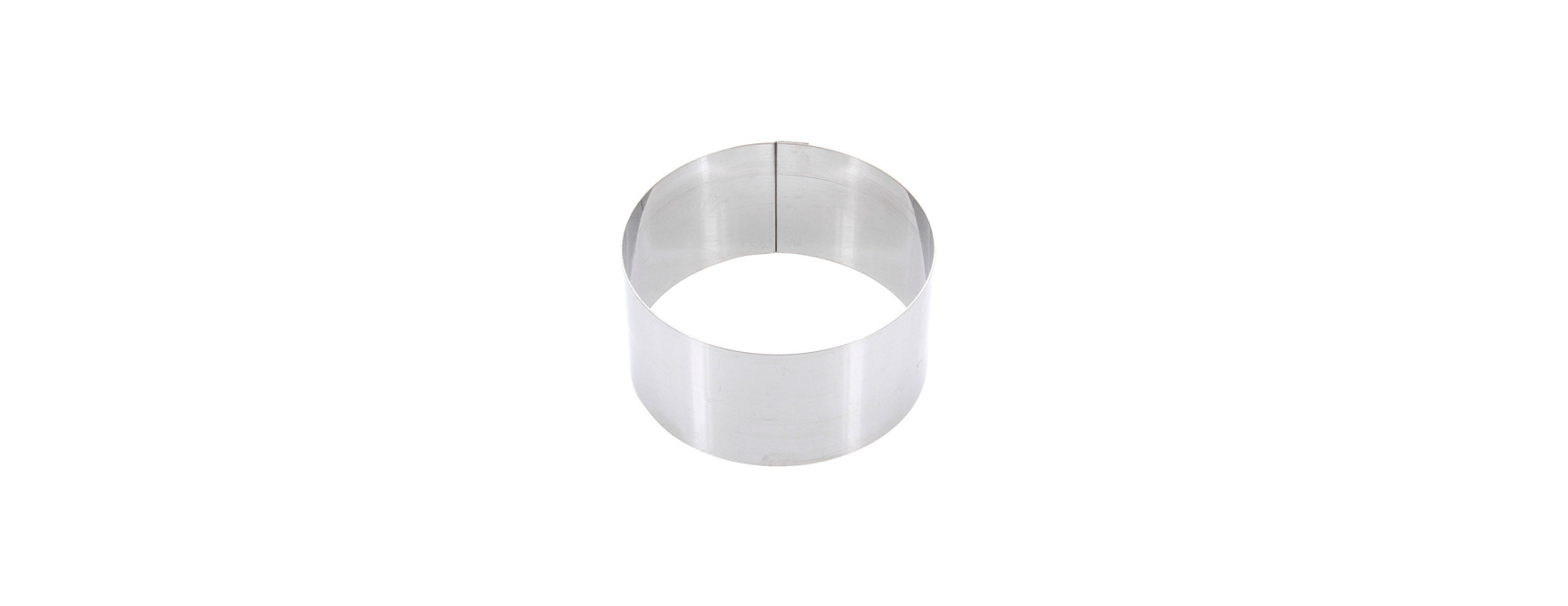 Cercle à pâtisserie individuel en inox 9 cm hauteur 4,5 cm -