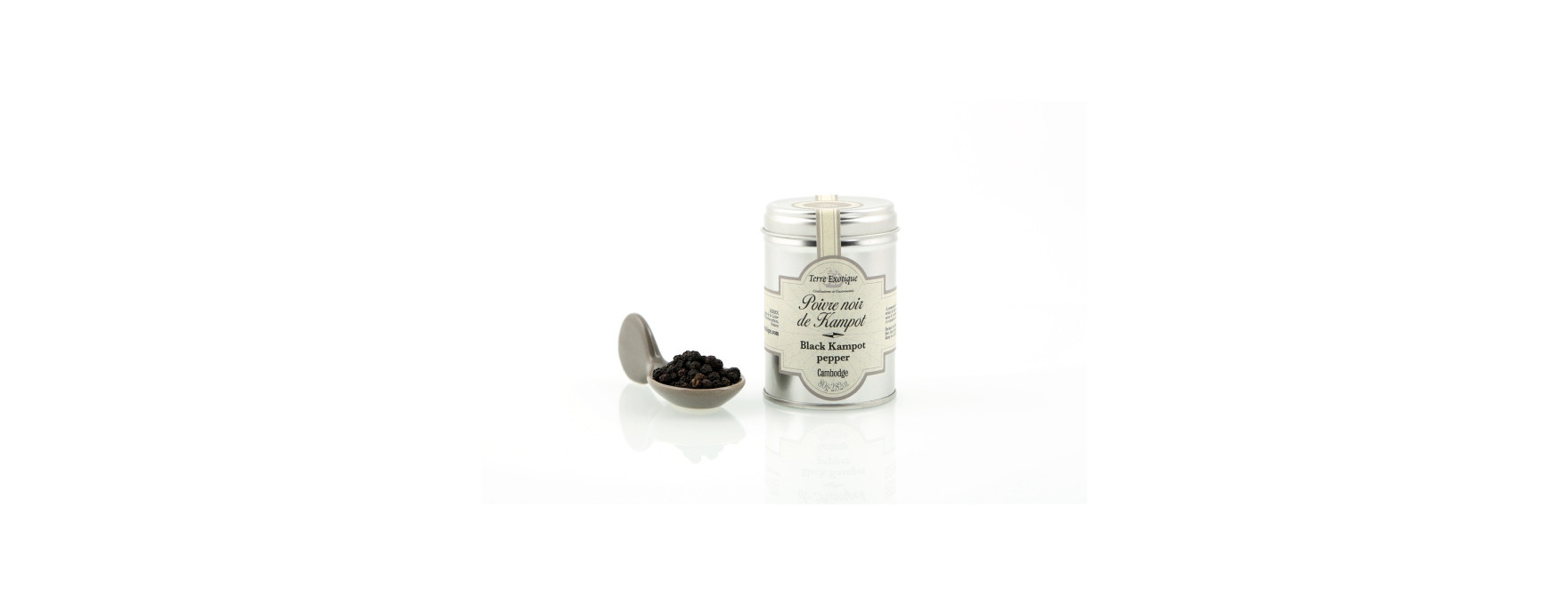 Poivre noir de Kampot IGP 70 g - Terre Exotique