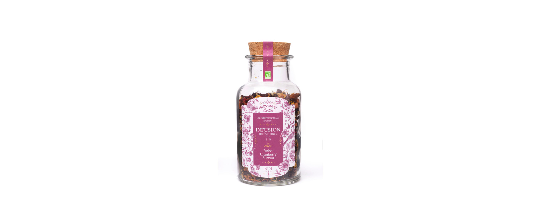 Infusion bio irrésistible vrac fraise, cranberry et sureau
