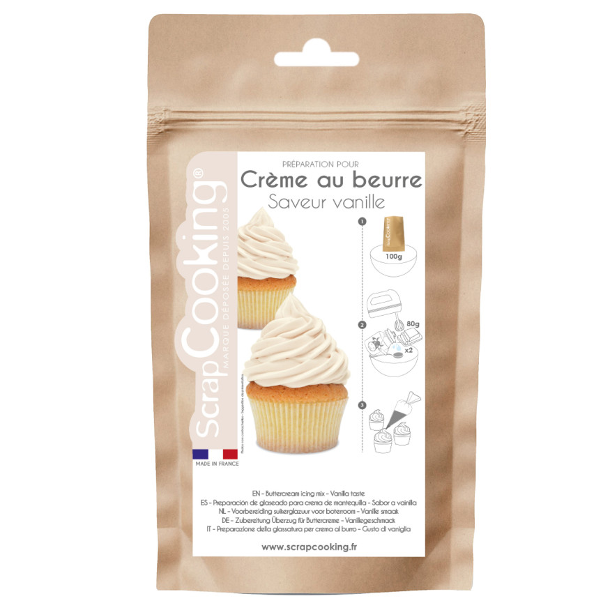 Préparation pour crème au beurre à la vanille 200 gr - Scrap