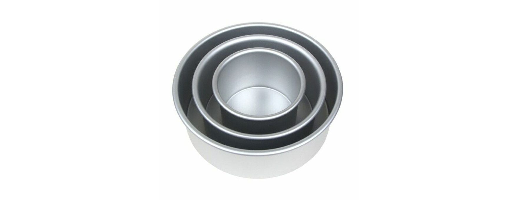 Lot de 3 moules à bords hauts 10, 15 et 20 cm hauteur 7 cm -