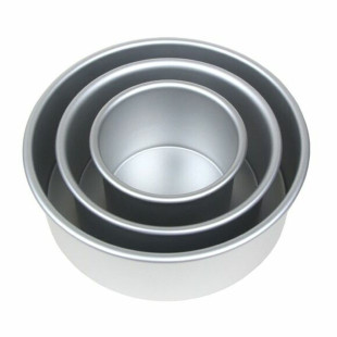 Lot de 3 moules à bords hauts 10, 15 et 20 cm hauteur 7 cm -