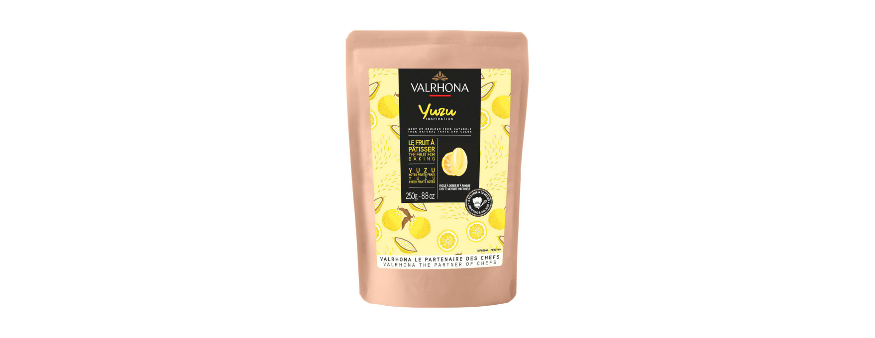 Chocolat à pâtisser inspiration yuzu 250 gr - Valrhona