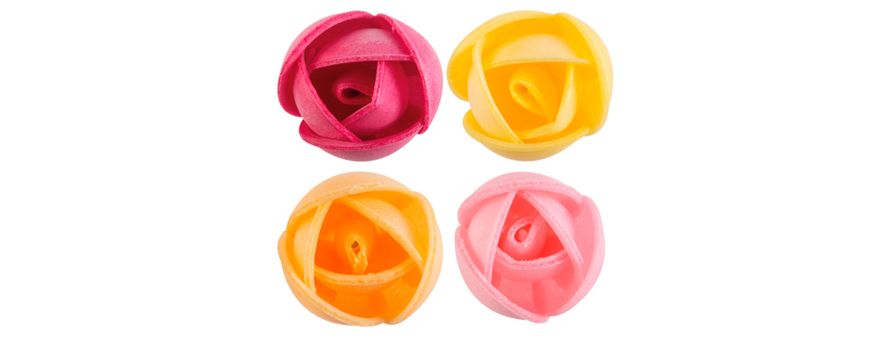 Décor en azyme : 8 grandes roses 4 cm