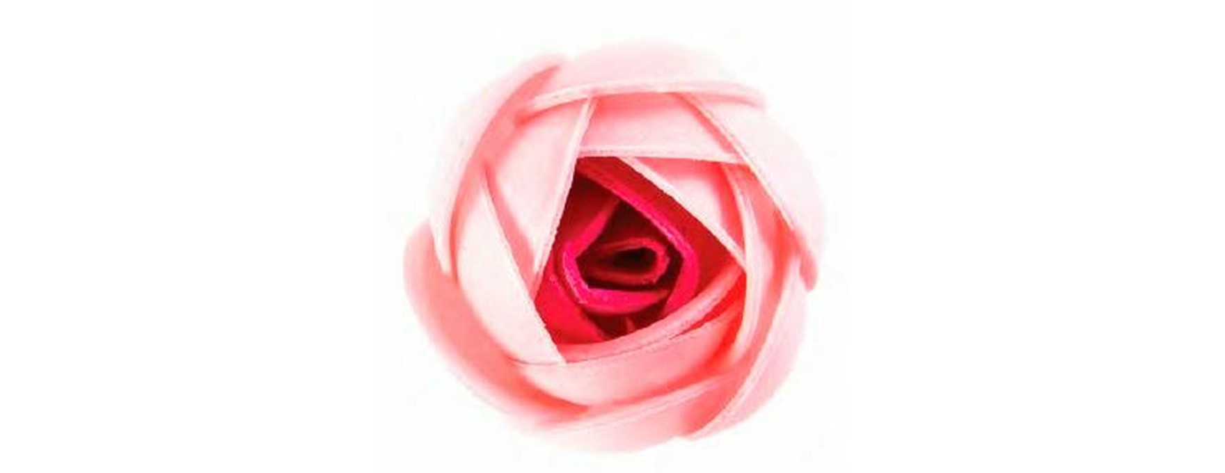 Décor en azyme : 5 fleurs bicolores rose et rose pâle 4,2 cm