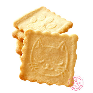 Tampon en bois pour biscuit 5 motifs et emporte pièce motif 