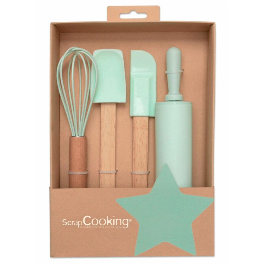 Coffret 4 ustensiles de pâtisserie pour enfants