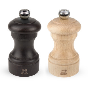 Duo moulin sel et poivre Bistro 10 cm en hêtre naturel - Peu
