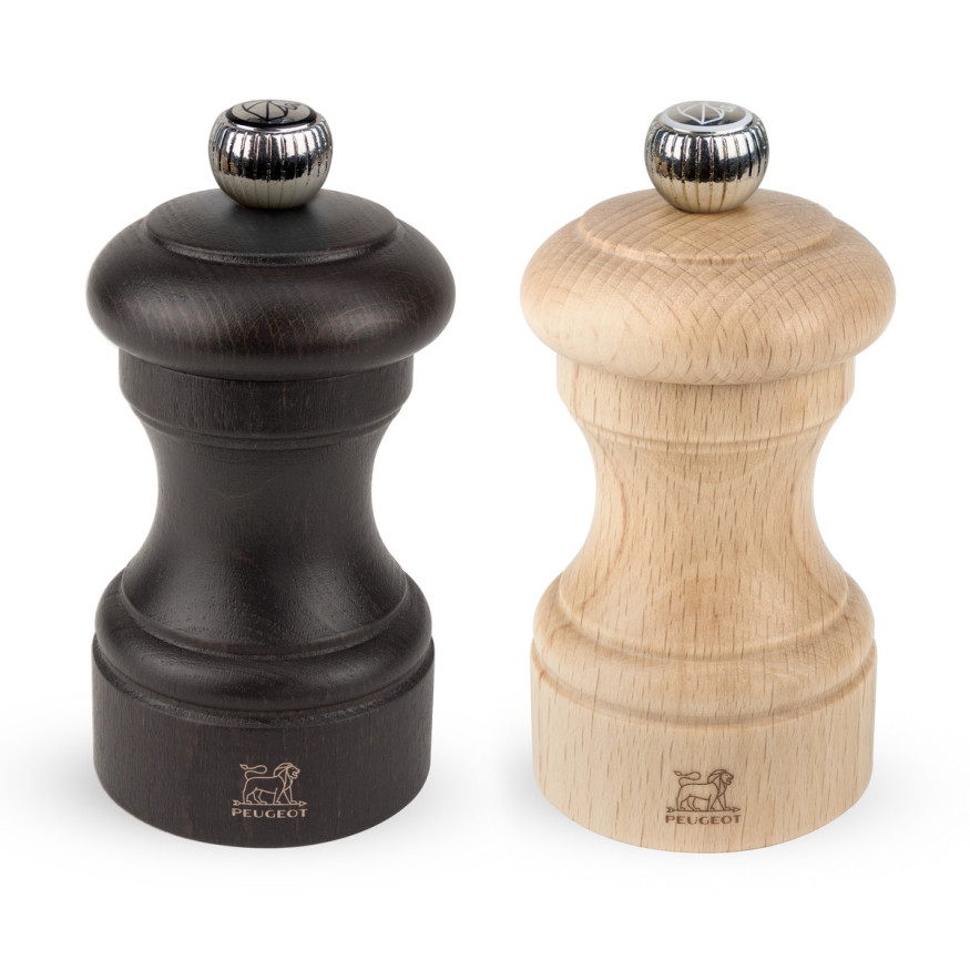Duo moulin sel et poivre Bistro 10 cm en hêtre naturel - Peu
