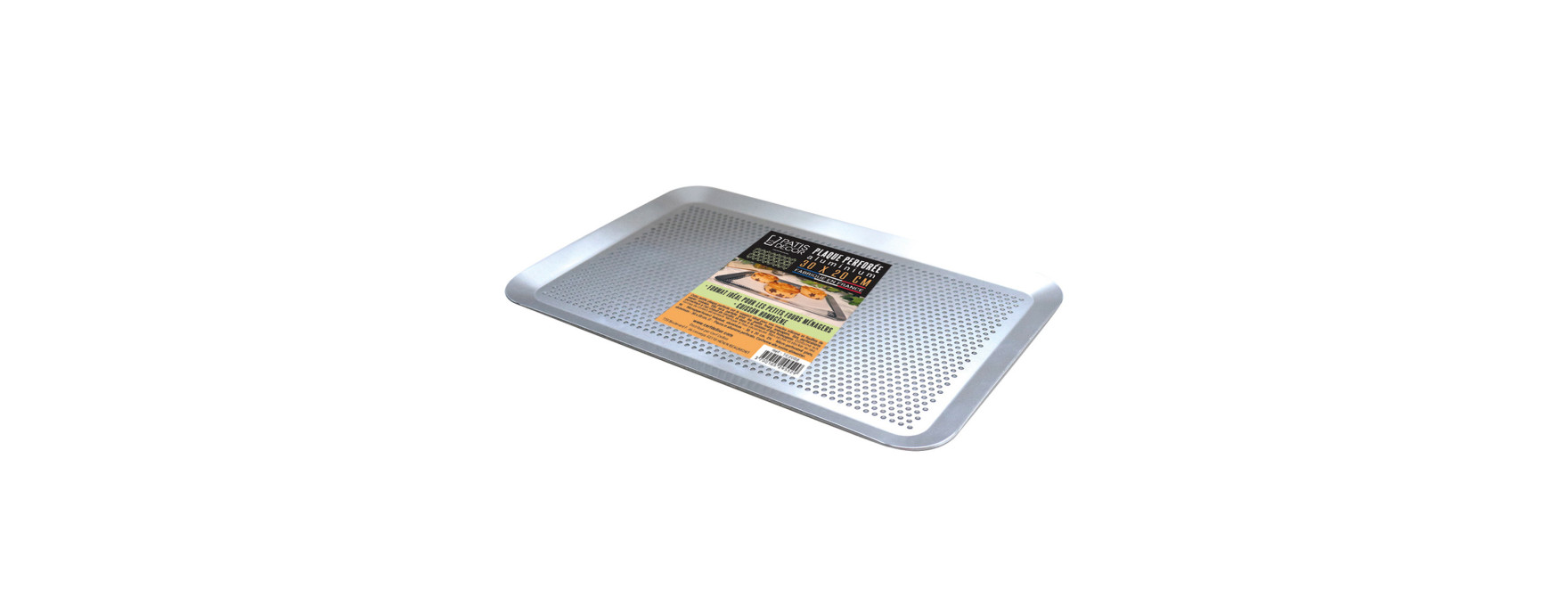 Plaque de cuisson perforée en aluminium petit format 20 x 30