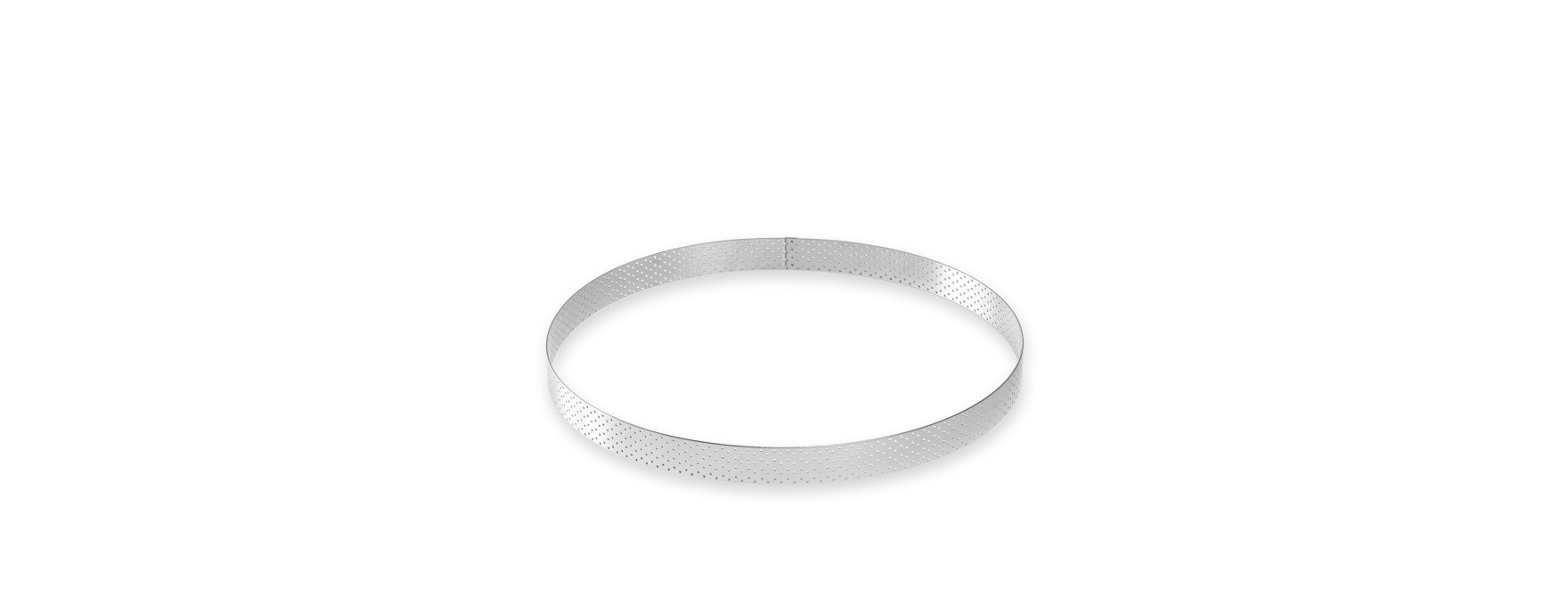 Cercle à tarte en inox perforé 6/8 parts 24.5 cm hauteur 2 c