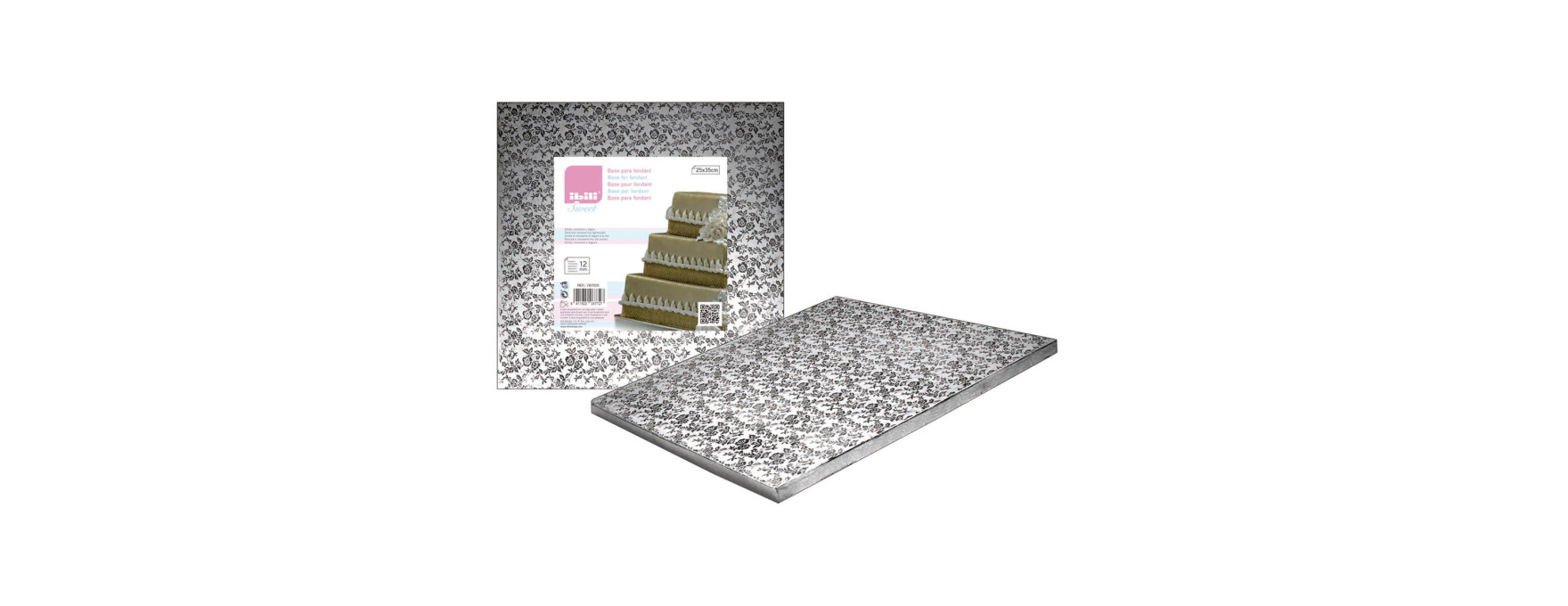 Cake drum : base épaisse pour gâteau rectangulaire : 25x35cm