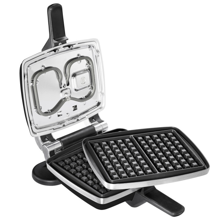 Gaufrier avec plaques antiadhésives Super 2 gaufres noir - L