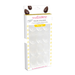 Moule à chocolat en plastique rigide 12 empreintes Œufs de Pâques Moule à chocolat en plastique rigide 12 empreintes Œufs de Pâques
