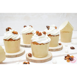 25 caissettes de cuisson pour muffins et cupcakes kraft 6 x 