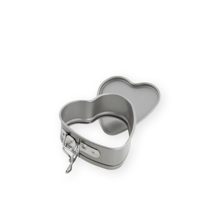 Moule à charnière coeur en métal anti adhérent 12 cm - Alice