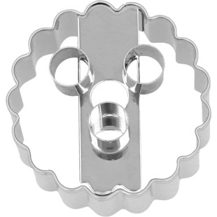 Emporte-pièce Linzer en inox trois trous 5 cm Emporte-pièce Linzer en inox trois trous 5 cm