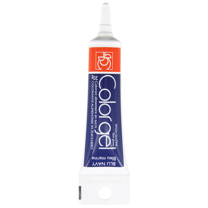 Colorant alimentaire gel bleu marine 20 gr - Modecor