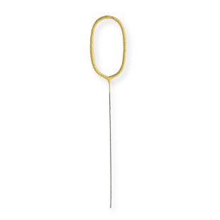 Bougie scintillante dorée : chiffre 0 - Wondercandle