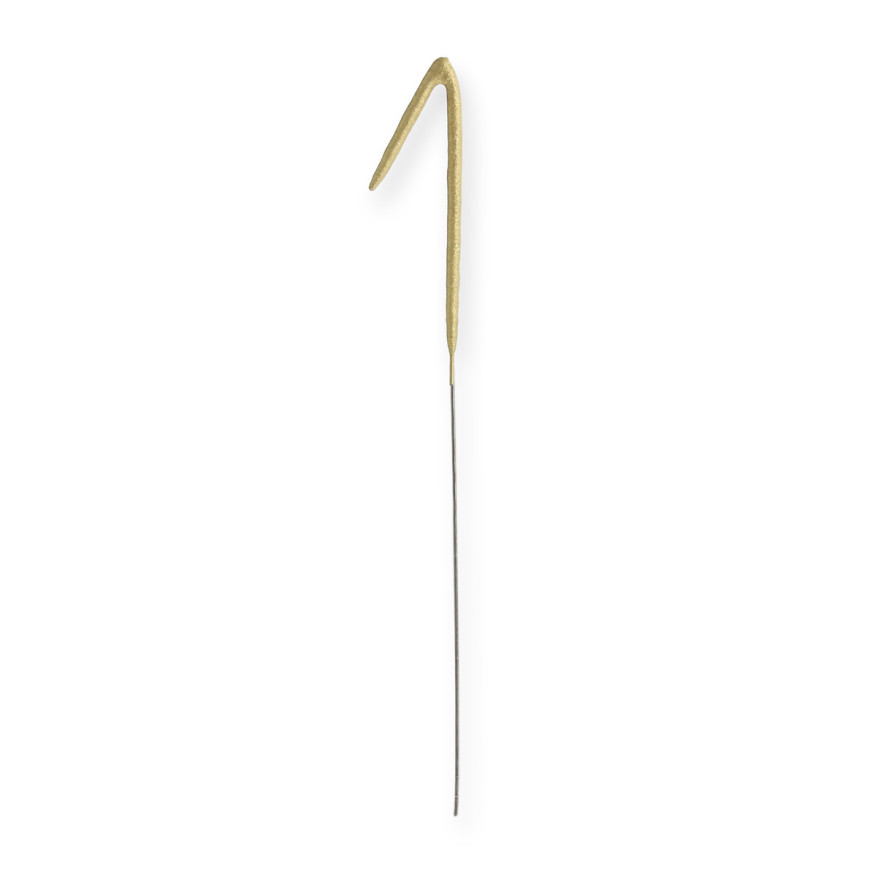 Bougie scintillante dorée : chiffre 1 - Wondercandle