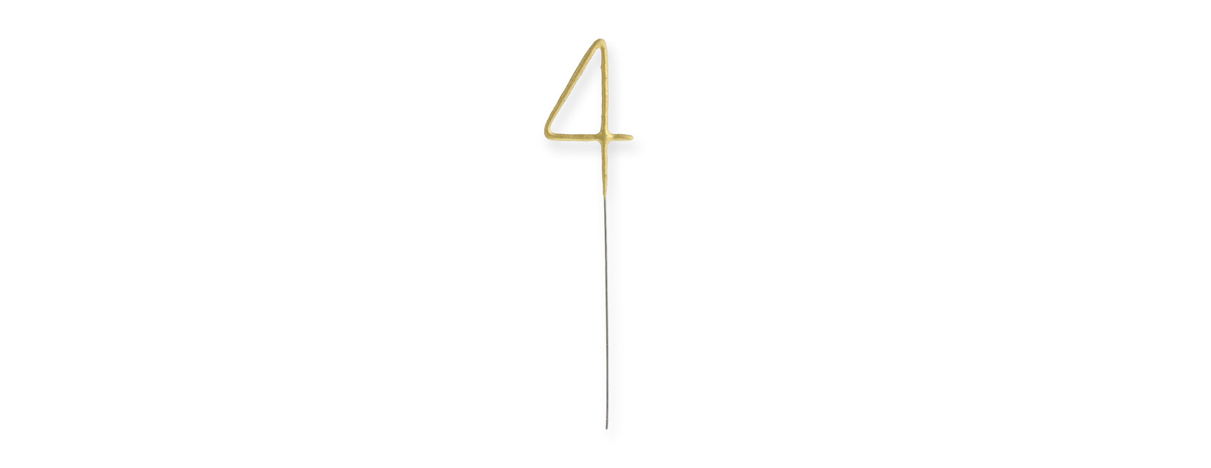 Bougie scintillante dorée : chiffre 4 - Wondercandle
