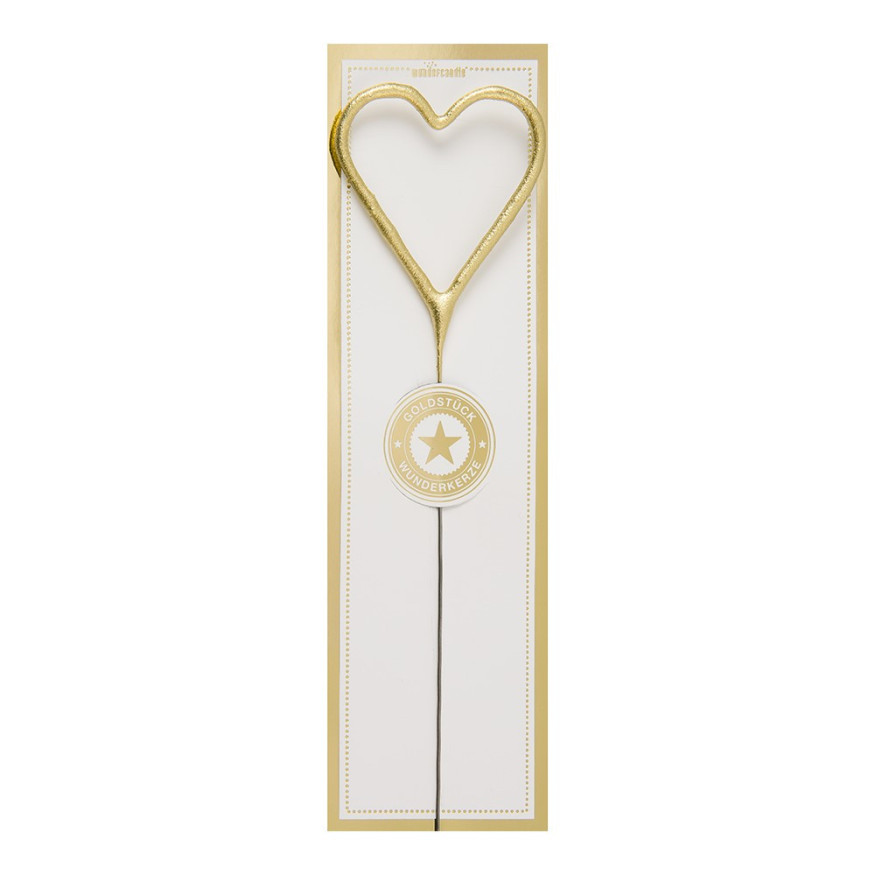 Bougie scintillante dorée : coeur - Wondercandle