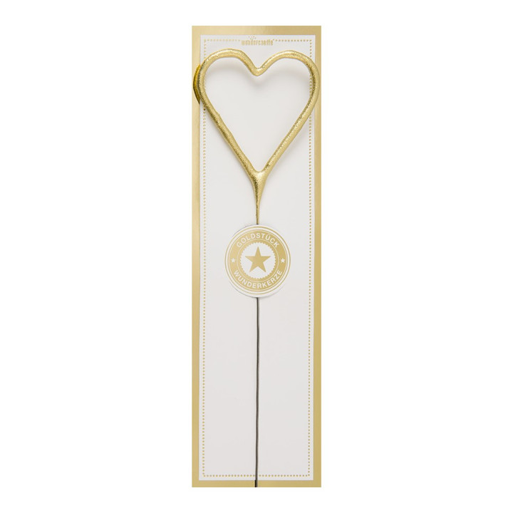 Bougie scintillante dorée : coeur - Wondercandle