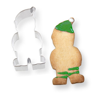 Emporte-pièce en inox de Noël : lutin de Noël 8,5 cm - Alice Délice Emporte-pièce en inox de Noël : lutin de Noël 8,5 cm - Alice Délice