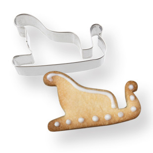 Emporte-pièce en inox de Noël : traineau de Noël 4,5 cm - Alice Délice Emporte-pièce en inox de Noël : traineau de Noël 4,5 cm - Alice Délice