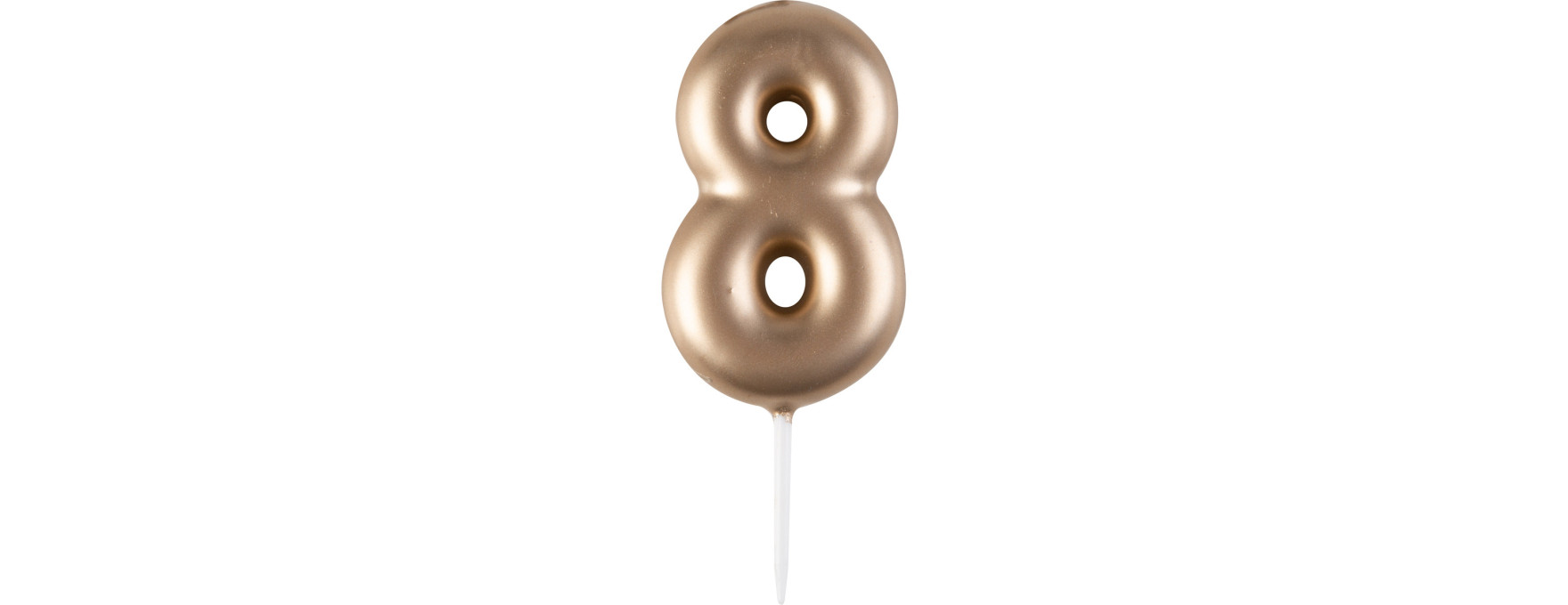 Mini bougie dorée 8 hauteur 4,5 cm