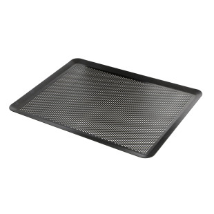 Plaque de cuisson perforée en aluminium anti adhérente 40 x 