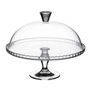Présentoir à gâteau sur pied en verre avec cloche 32 cm - Pa