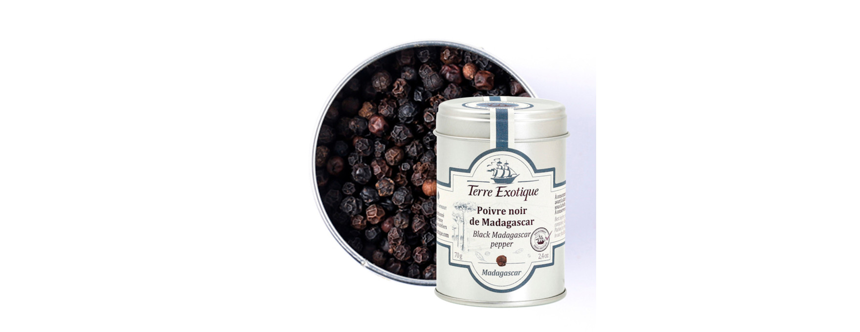 Poivre noir de madagascar 70 gr - Terre Exotique