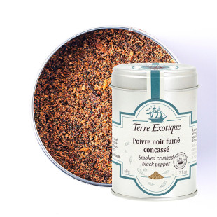 Poivre noir fumé concassé 60 gr - Terre Exotique