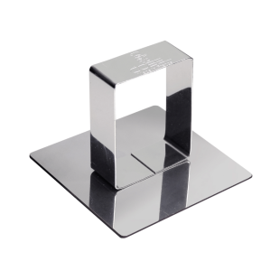 Poussoir carré en inox 6,8 cm hauteur 3 cm - Gobel