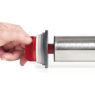 Rouleau à pâtisserie en inox réglable avec 8 anneaux 34 cm -