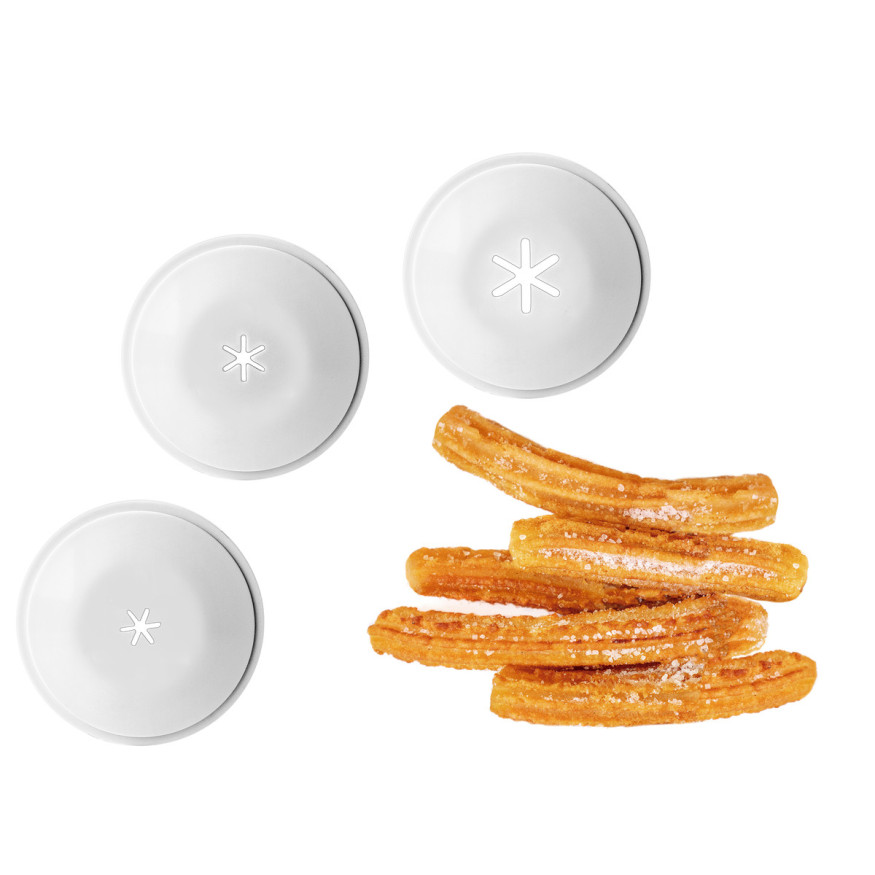 Presse à churros, chichis et biscuits avec 12 disques 650 ml