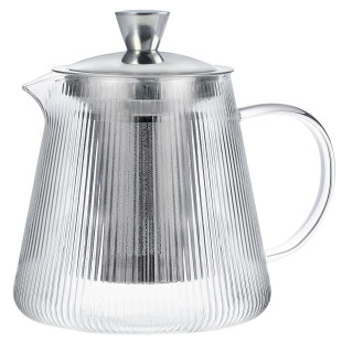Théière transparente en verre et inox Darjeeling 1.20 l - Cr Théière transparente en verre et inox Darjeeling 1.20 l - Cr