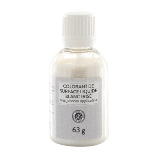 Colorant alimentaire de surface liquide avec pinceau - blanc