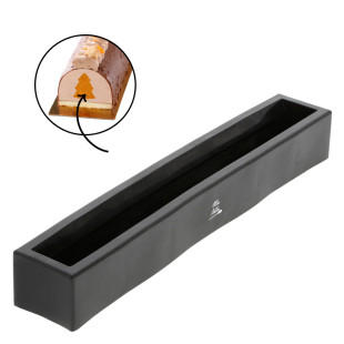 Moule à insert sapin pour bûche de Noël en silicone noir 28 