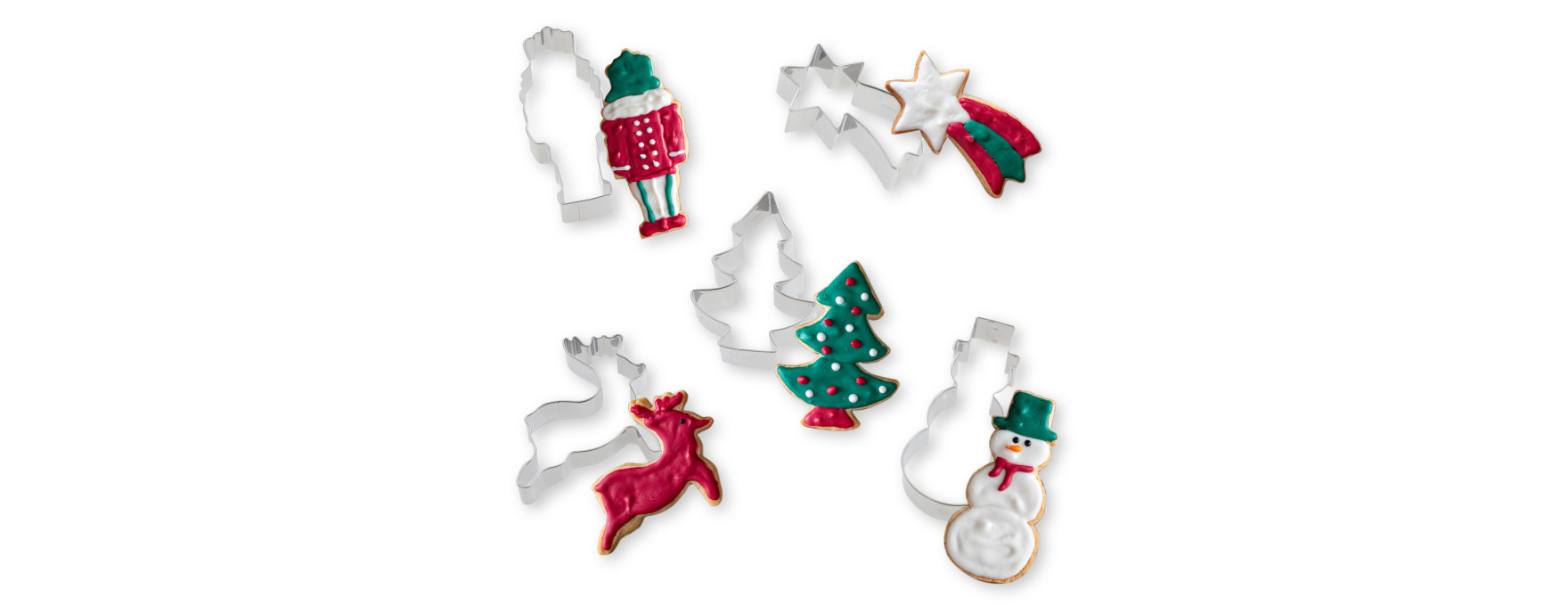 Set de 5 emporte-pièces en inox Noël