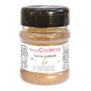 Sucre pailleté doré 160 gr - Scrapcooking Sucre pailleté doré 160 gr - Scrapcooking