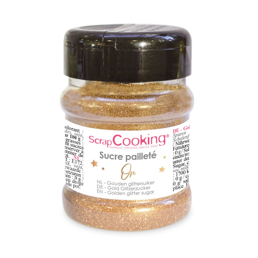 Sucre pailleté doré 160 gr - Scrapcooking