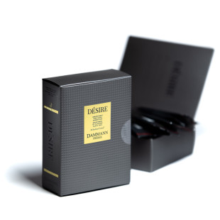 Coffret de thés Désire : 20 sachets cristal de thés noirs aromatisés Coffret de thés Désire : 20 sachets cristal de thés noirs aromatisés