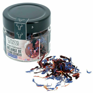 Pot de fleurs séchées comestibles mélange violine pour décor