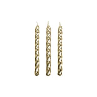 10 bougies d´anniversaire dorées 6.2 cm - PME