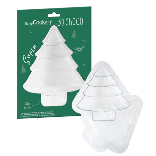 Moule à chocolat en plastique ABS sapin de Noël 3D 2 moules Moule à chocolat en plastique ABS sapin de Noël 3D 2 moules
