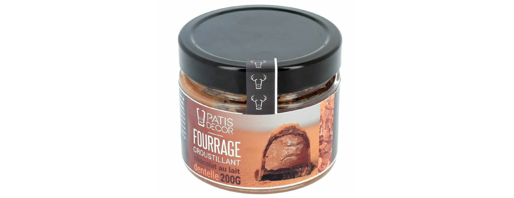 Fourrage croustillant : chocolat au lait, noisettes et brisu
