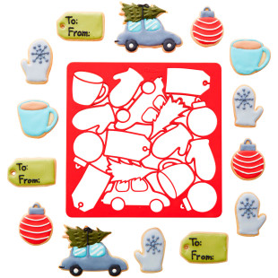 Plaque emporte-pièces 14 biscuits de Noël - Wilton Plaque emporte-pièces 14 biscuits de Noël - Wilton