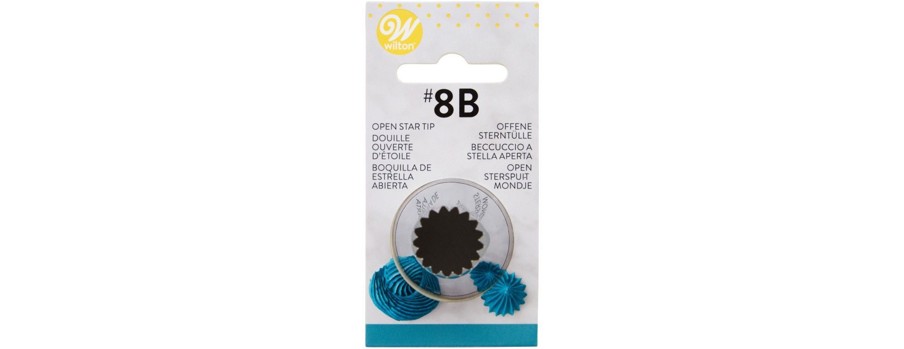 Douille en inox : cannelée étoile 15 mm  8B - Wilton